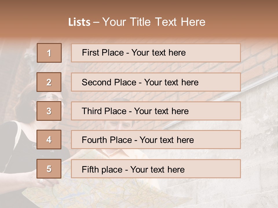 Travelers (Mature Adult In In Old Europe With Map) PowerPoint Template