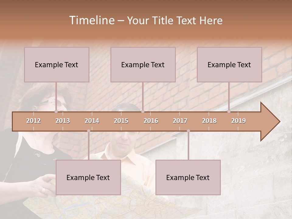 Travelers (Mature Adult In In Old Europe With Map) PowerPoint Template