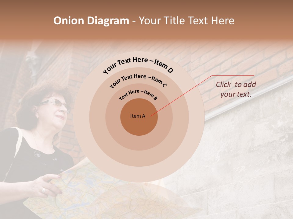 Travelers (Mature Adult In In Old Europe With Map) PowerPoint Template