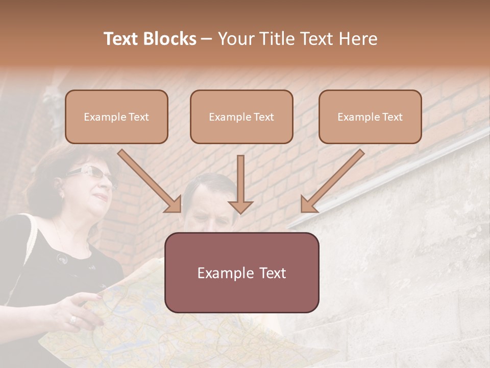 Travelers (Mature Adult In In Old Europe With Map) PowerPoint Template
