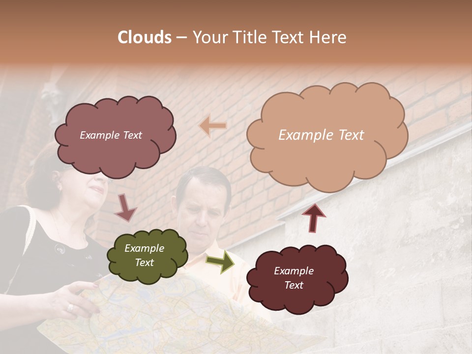 Travelers (Mature Adult In In Old Europe With Map) PowerPoint Template