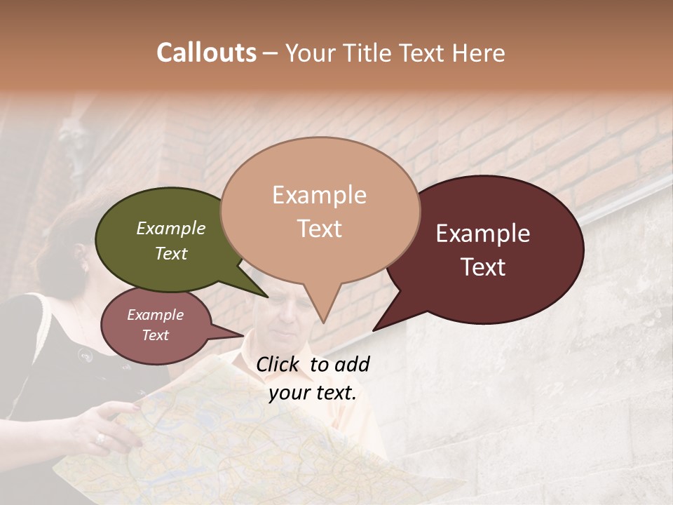 Travelers (Mature Adult In In Old Europe With Map) PowerPoint Template