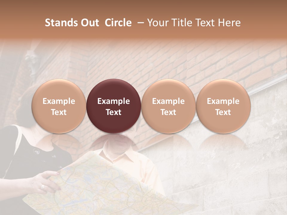 Travelers (Mature Adult In In Old Europe With Map) PowerPoint Template