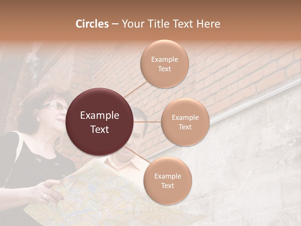 Travelers (Mature Adult In In Old Europe With Map) PowerPoint Template