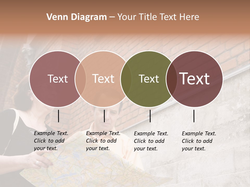 Travelers (Mature Adult In In Old Europe With Map) PowerPoint Template