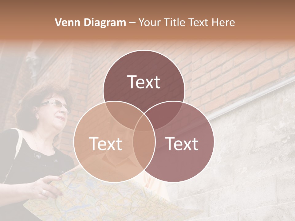 Travelers (Mature Adult In In Old Europe With Map) PowerPoint Template