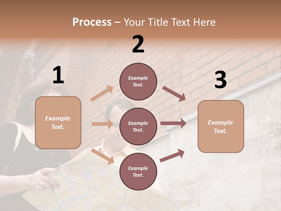 Travelers (Mature Adult In In Old Europe With Map) PowerPoint Template