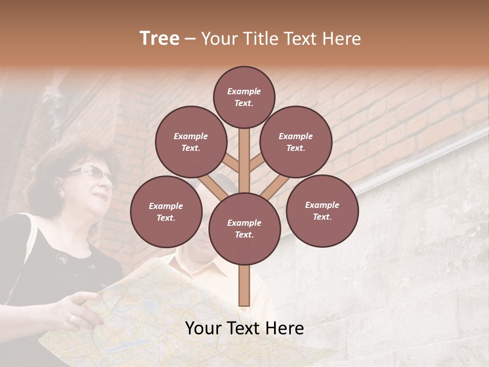 Travelers (Mature Adult In In Old Europe With Map) PowerPoint Template