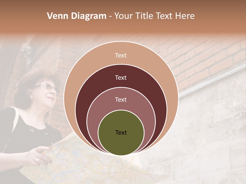 Travelers (Mature Adult In In Old Europe With Map) PowerPoint Template