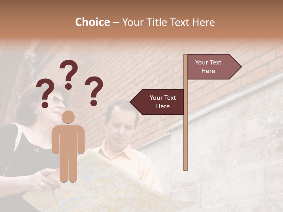 Travelers (Mature Adult In In Old Europe With Map) PowerPoint Template