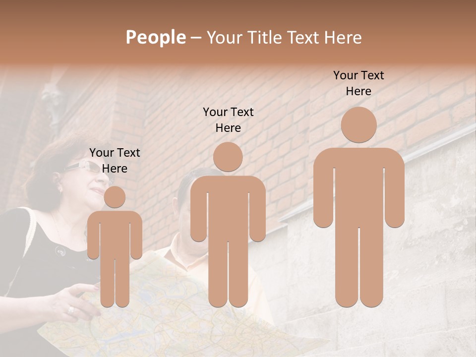 Travelers (Mature Adult In In Old Europe With Map) PowerPoint Template