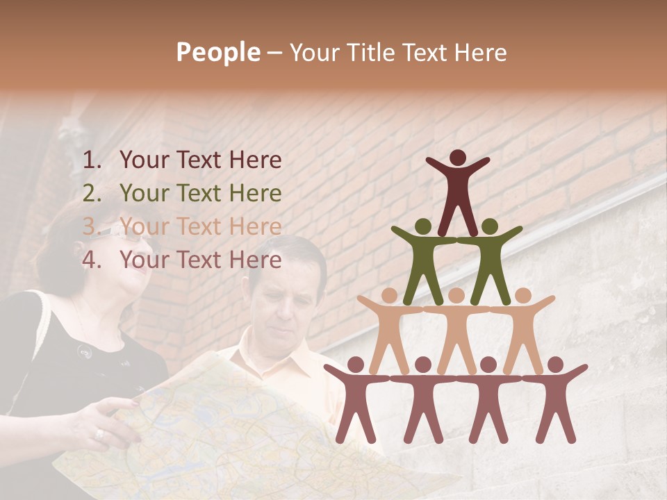 Travelers (Mature Adult In In Old Europe With Map) PowerPoint Template