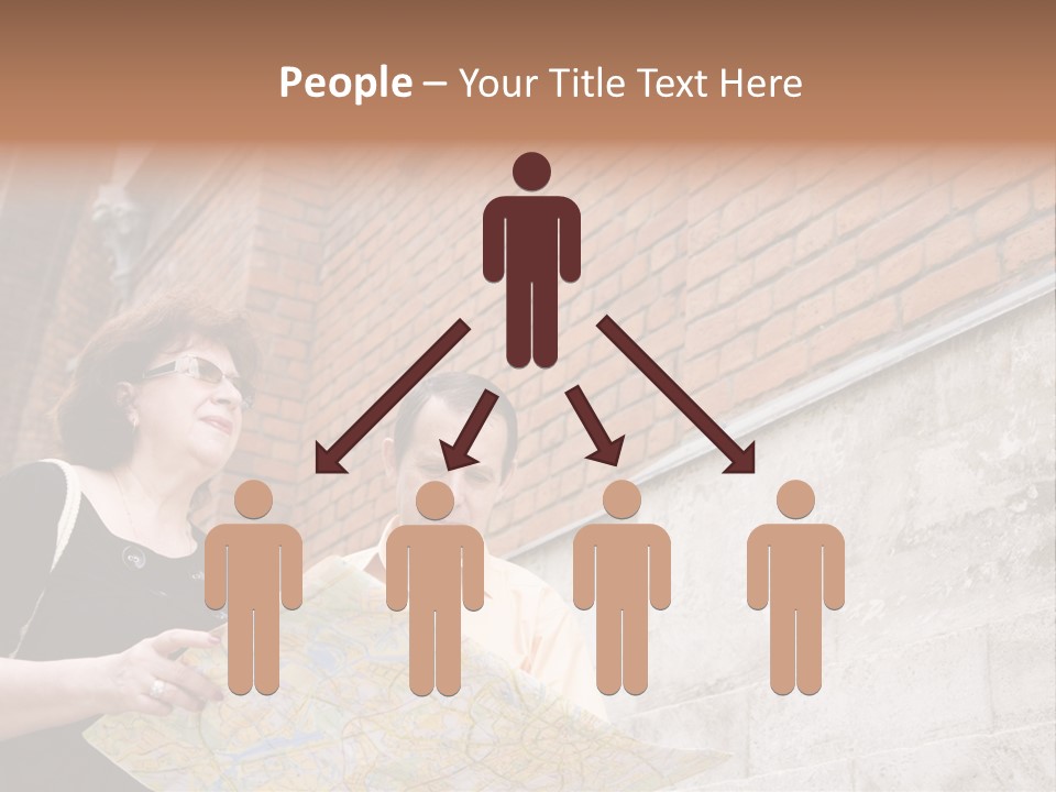 Travelers (Mature Adult In In Old Europe With Map) PowerPoint Template