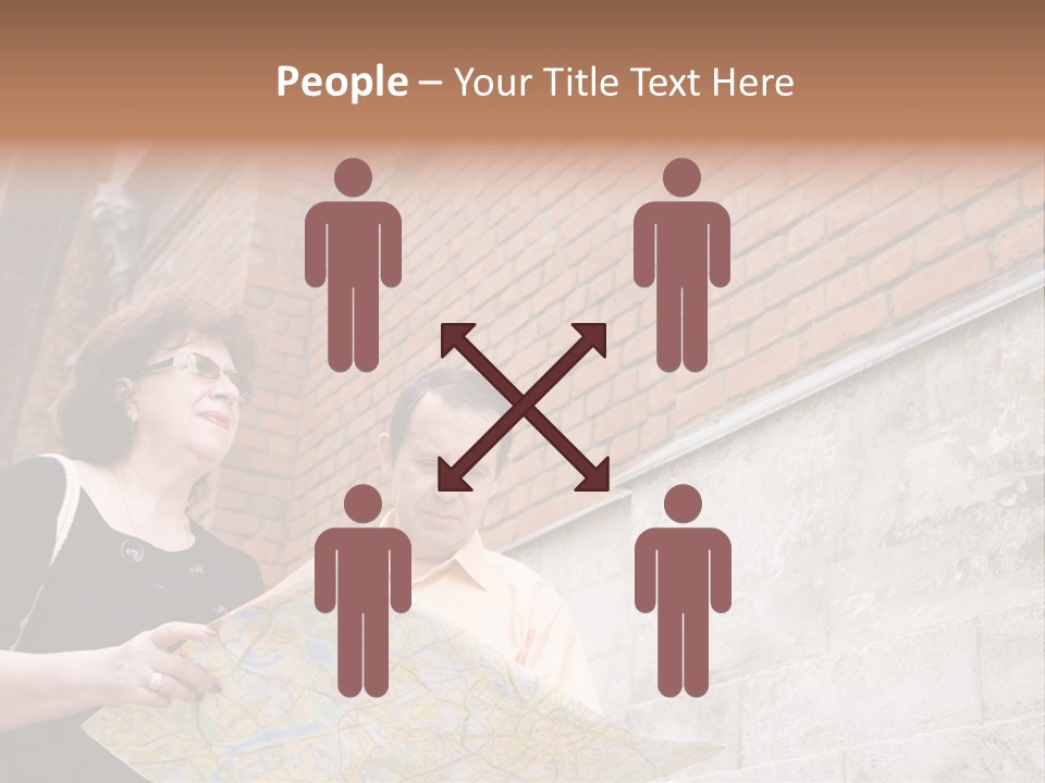 Travelers (Mature Adult In In Old Europe With Map) PowerPoint Template