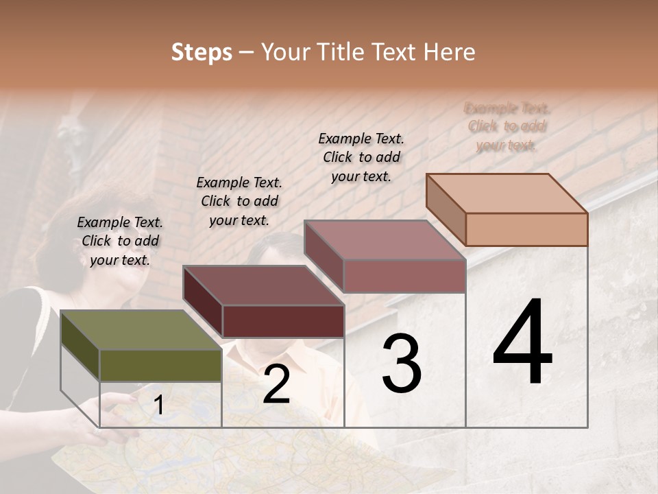 Travelers (Mature Adult In In Old Europe With Map) PowerPoint Template