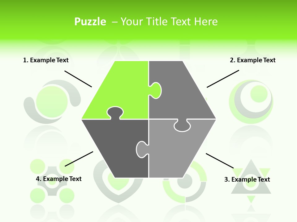 Collection Of 12 Design Elements And Graphics In Green And Gray Color. Part 4. Stock Vector Illustration: PowerPoint Template