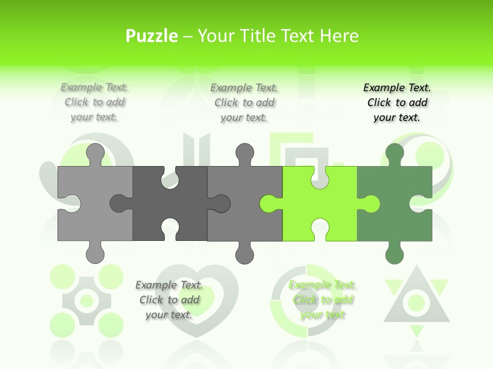 Collection Of 12 Design Elements And Graphics In Green And Gray Color. Part 4. Stock Vector Illustration: PowerPoint Template