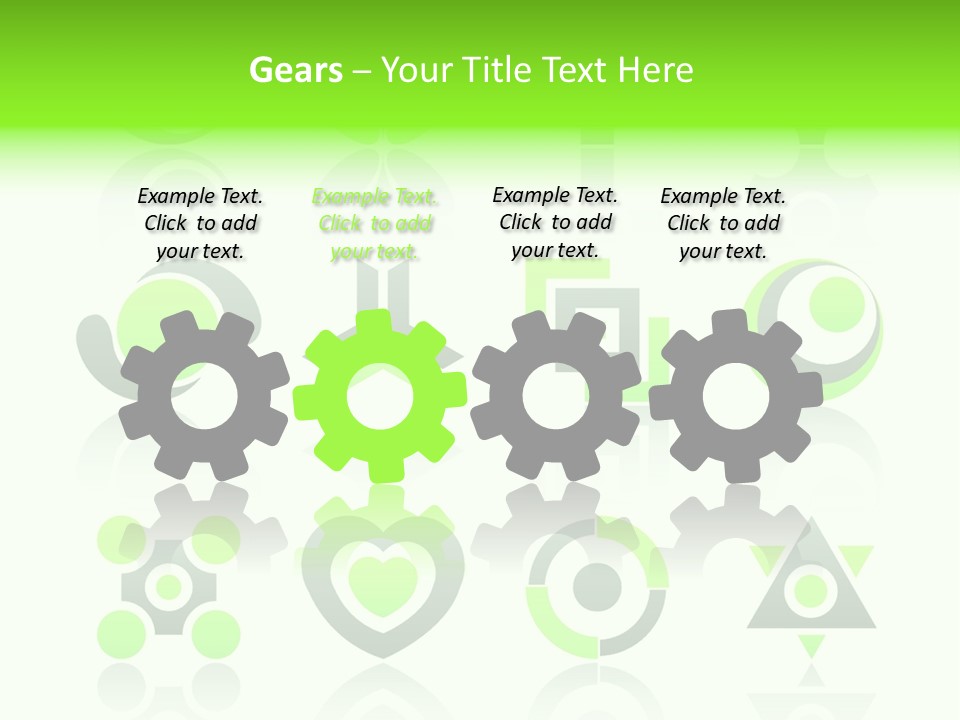 Collection Of 12 Design Elements And Graphics In Green And Gray Color. Part 4. Stock Vector Illustration: PowerPoint Template