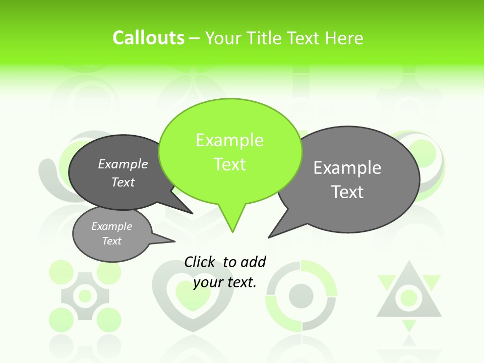 Collection Of 12 Design Elements And Graphics In Green And Gray Color. Part 4. Stock Vector Illustration: PowerPoint Template