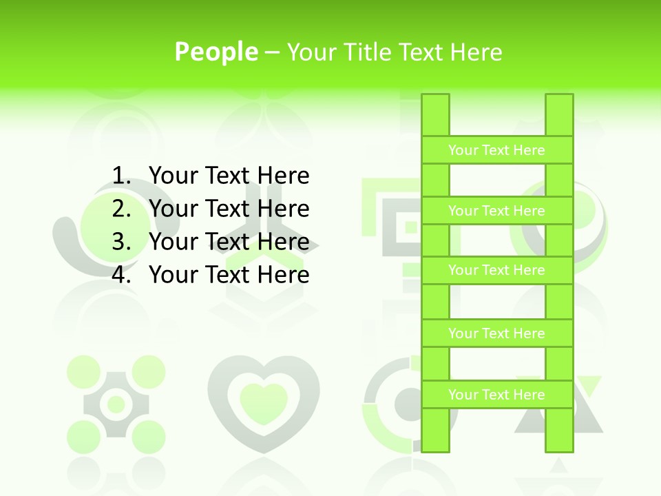 Collection Of 12 Design Elements And Graphics In Green And Gray Color. Part 4. Stock Vector Illustration: PowerPoint Template