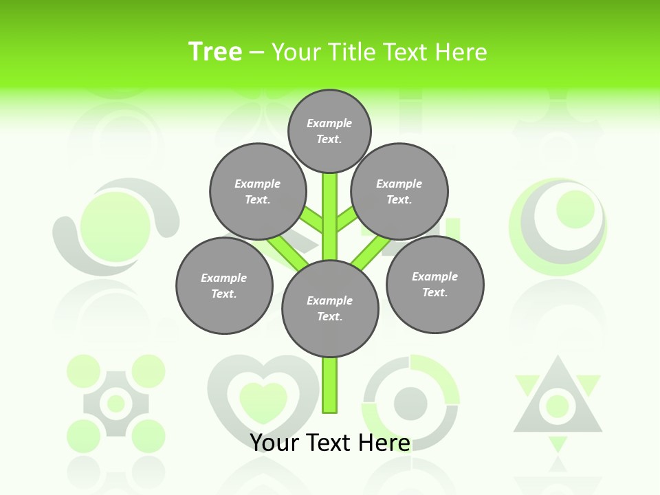 Collection Of 12 Design Elements And Graphics In Green And Gray Color. Part 4. Stock Vector Illustration: PowerPoint Template