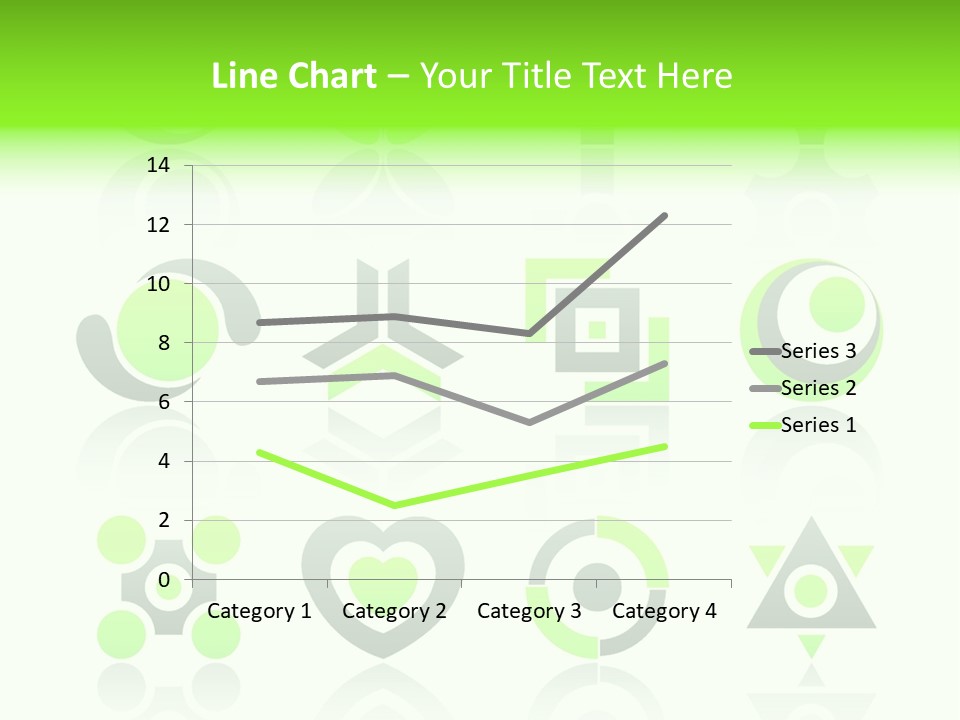 Collection Of 12 Design Elements And Graphics In Green And Gray Color. Part 4. Stock Vector Illustration: PowerPoint Template