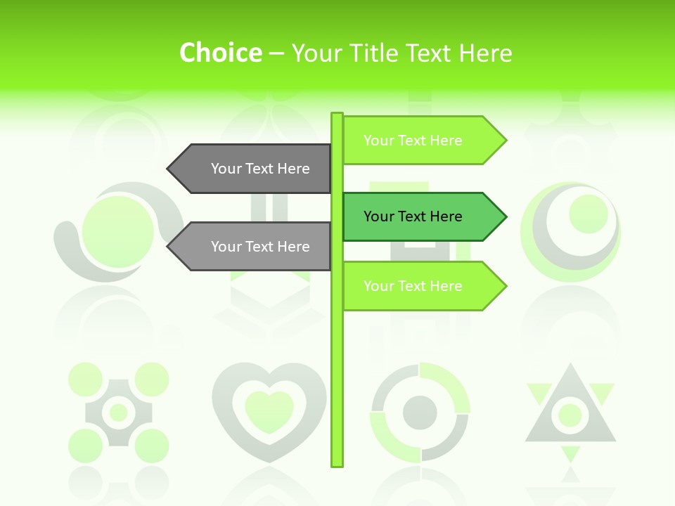 Collection Of 12 Design Elements And Graphics In Green And Gray Color. Part 4. Stock Vector Illustration: PowerPoint Template