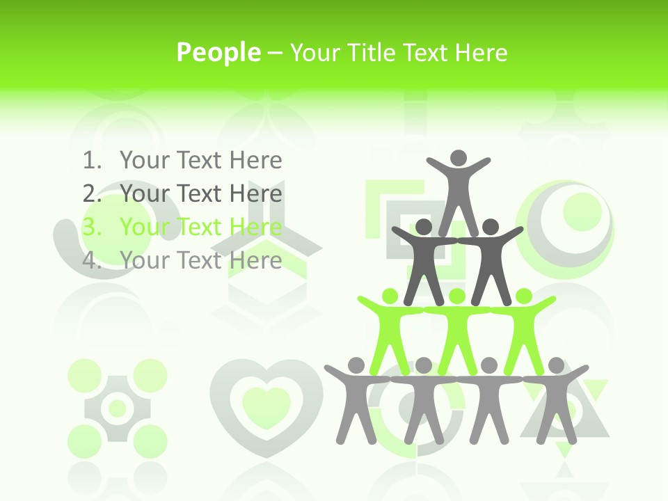 Collection Of 12 Design Elements And Graphics In Green And Gray Color. Part 4. Stock Vector Illustration: PowerPoint Template