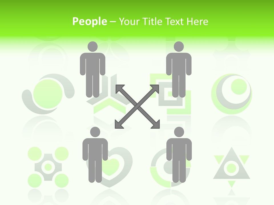 Collection Of 12 Design Elements And Graphics In Green And Gray Color. Part 4. Stock Vector Illustration: PowerPoint Template