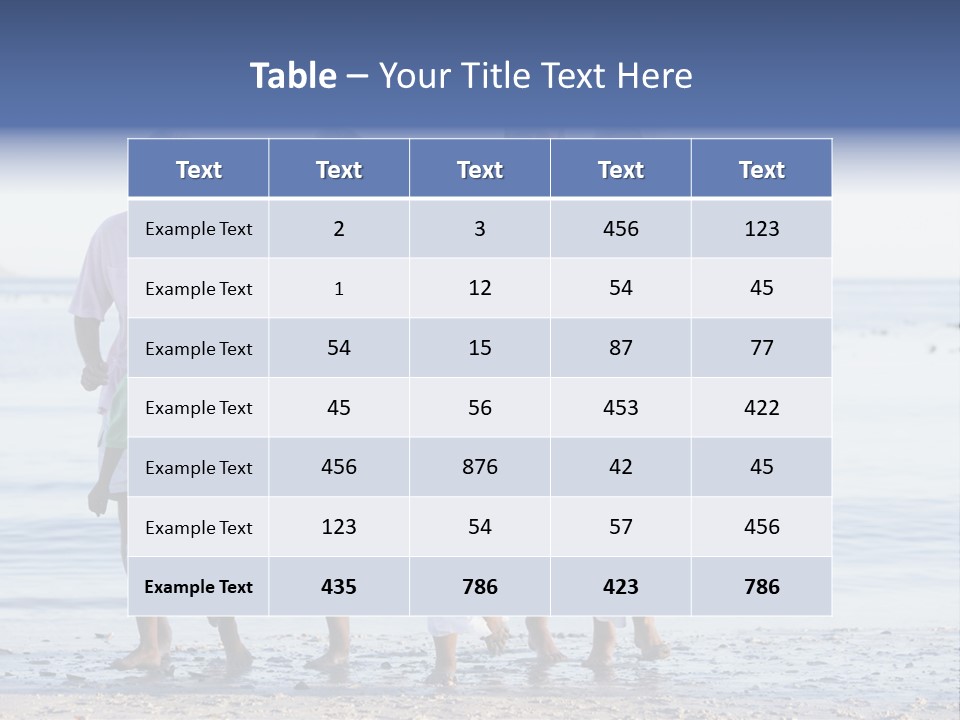 Extended Family Walking On Beach PowerPoint Template