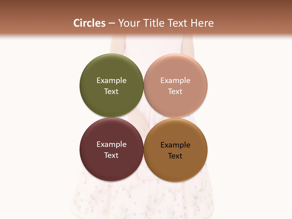 Young Caucasian Girl Dressed In A Easter Dress And Standing On A White Background. PowerPoint Template