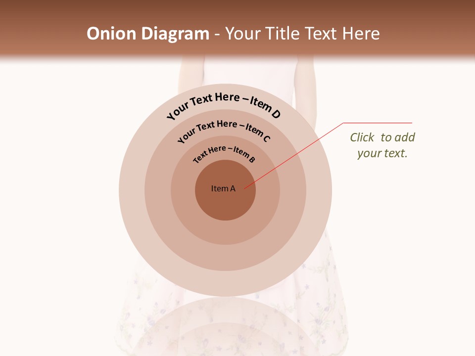 Young Caucasian Girl Dressed In A Easter Dress And Standing On A White Background. PowerPoint Template