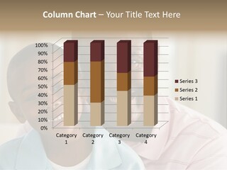 A Man And A Boy Are Smiling For The Camera PowerPoint Template