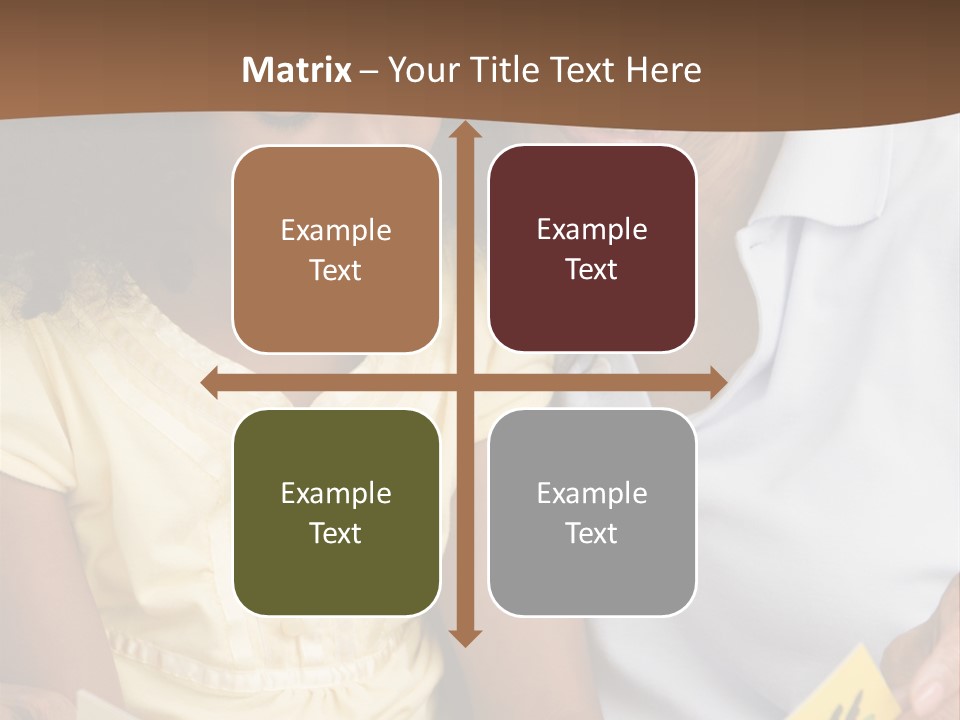 Grandmother And Granddaughter Reading And Smiling PowerPoint Template