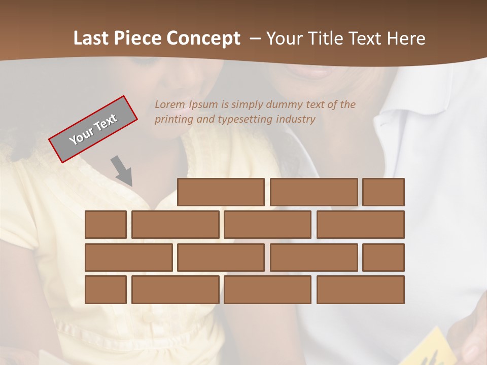 Grandmother And Granddaughter Reading And Smiling PowerPoint Template