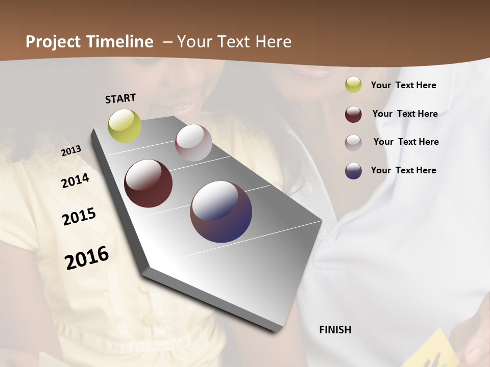 Grandmother And Granddaughter Reading And Smiling PowerPoint Template