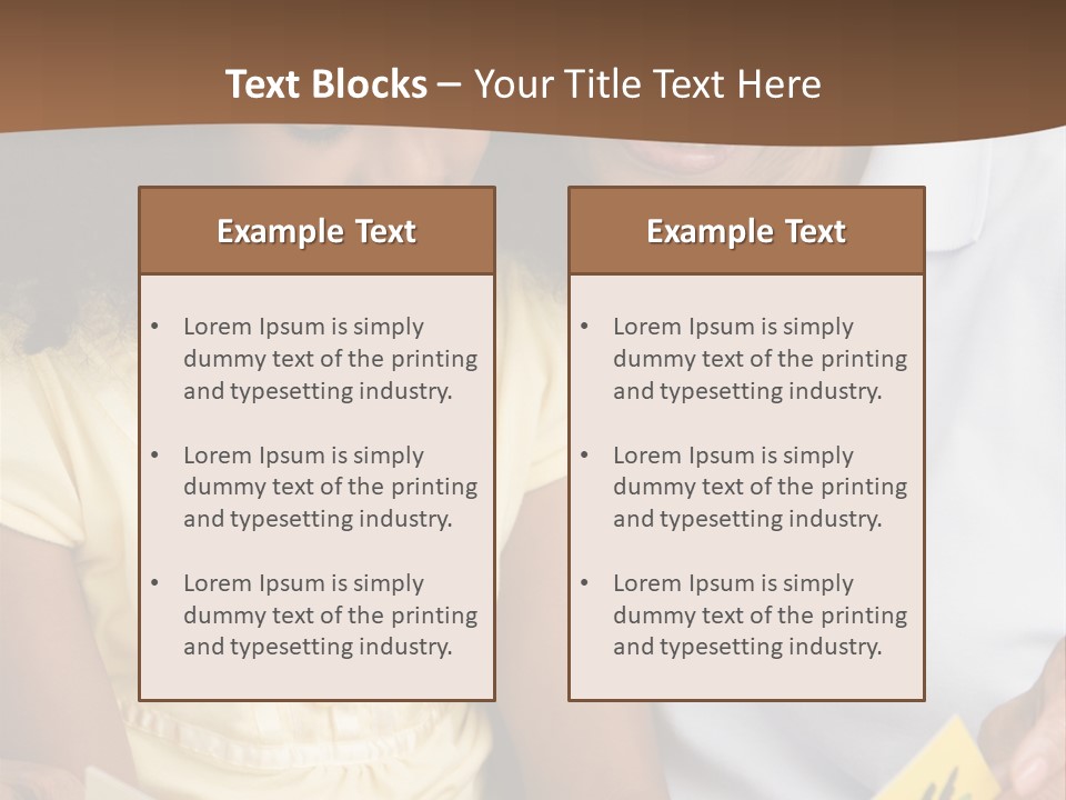 Grandmother And Granddaughter Reading And Smiling PowerPoint Template