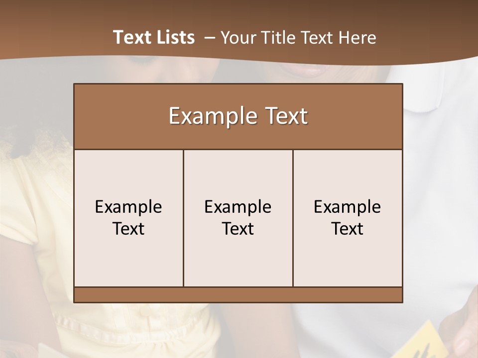 Grandmother And Granddaughter Reading And Smiling PowerPoint Template