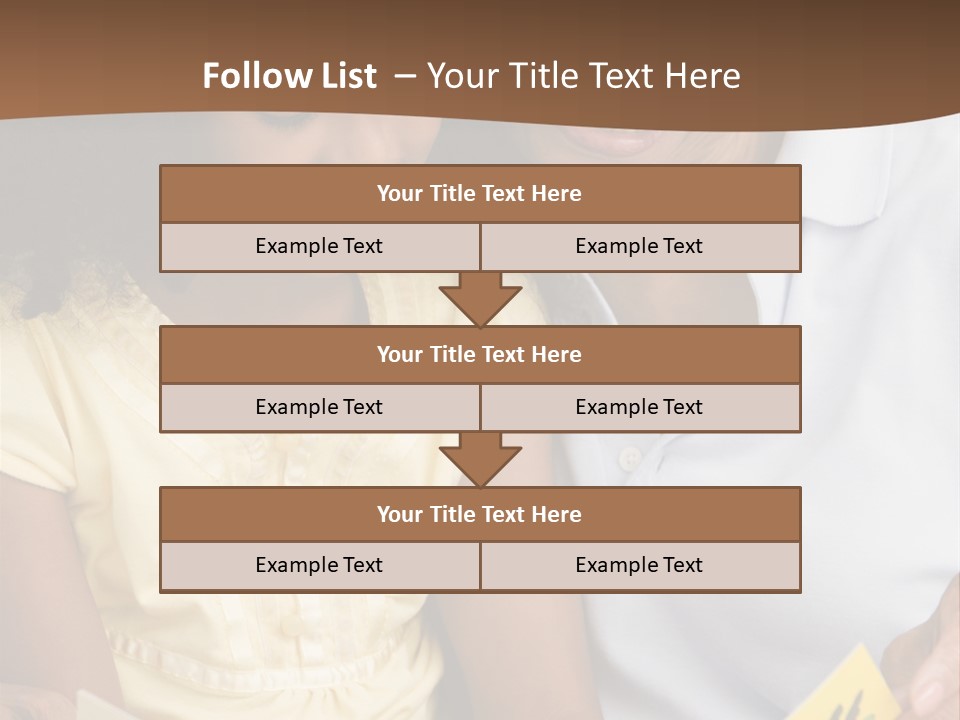 Grandmother And Granddaughter Reading And Smiling PowerPoint Template