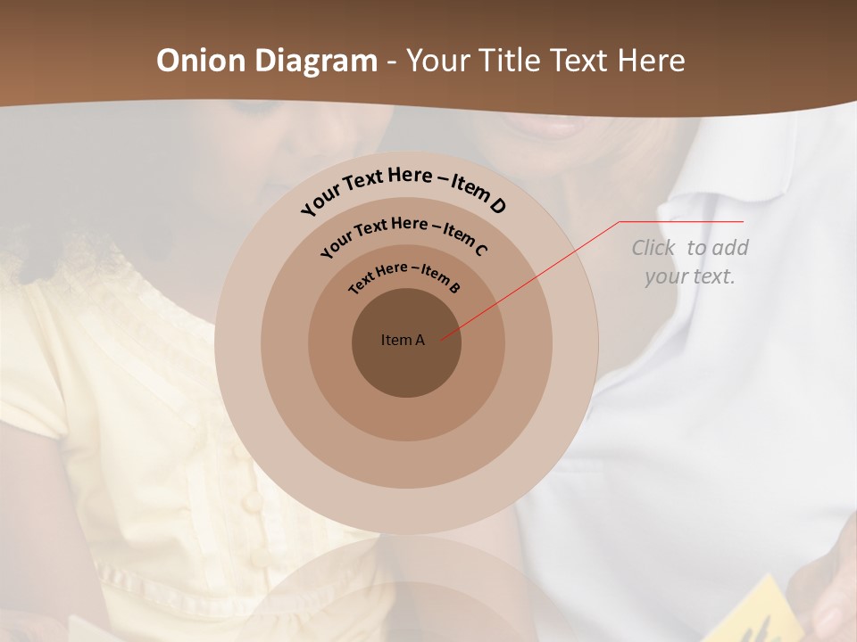 Grandmother And Granddaughter Reading And Smiling PowerPoint Template