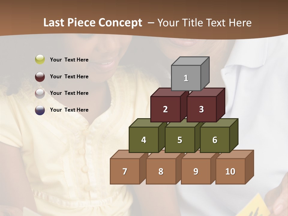 Grandmother And Granddaughter Reading And Smiling PowerPoint Template