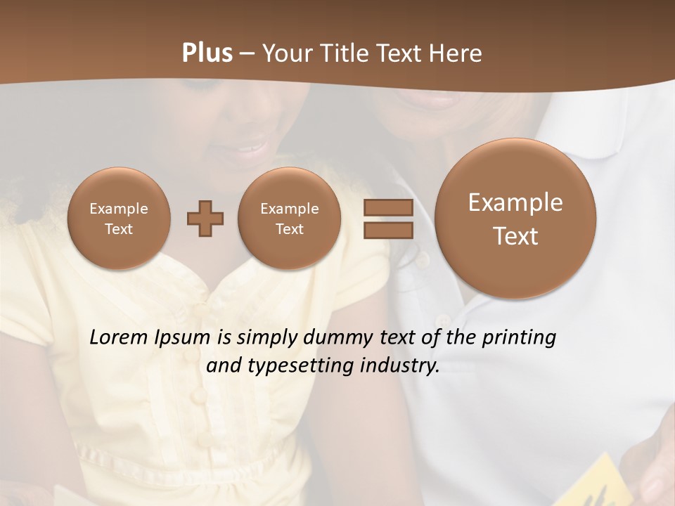 Grandmother And Granddaughter Reading And Smiling PowerPoint Template