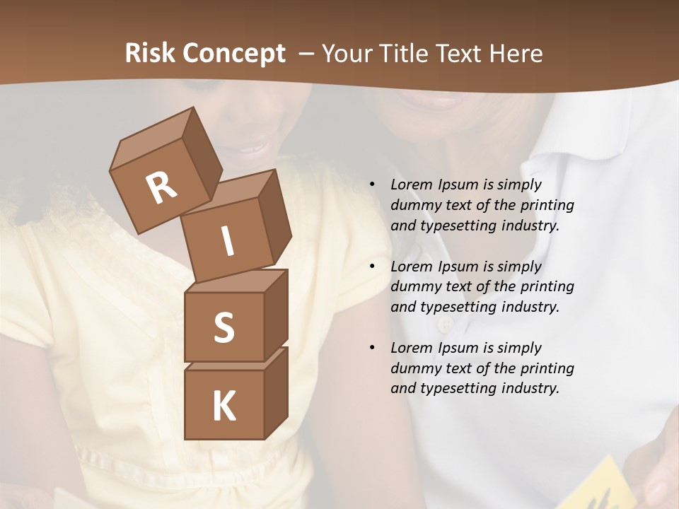 Grandmother And Granddaughter Reading And Smiling PowerPoint Template