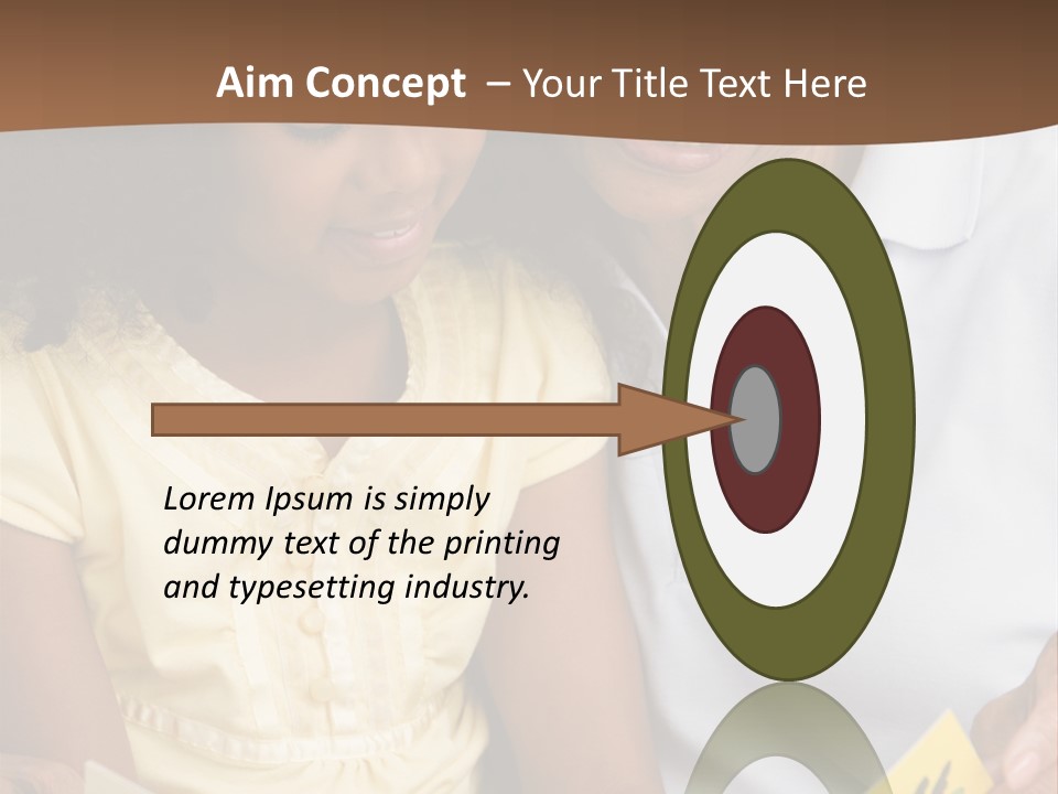 Grandmother And Granddaughter Reading And Smiling PowerPoint Template