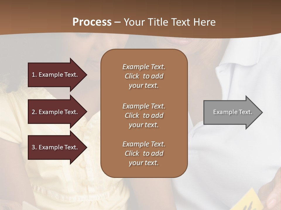 Grandmother And Granddaughter Reading And Smiling PowerPoint Template
