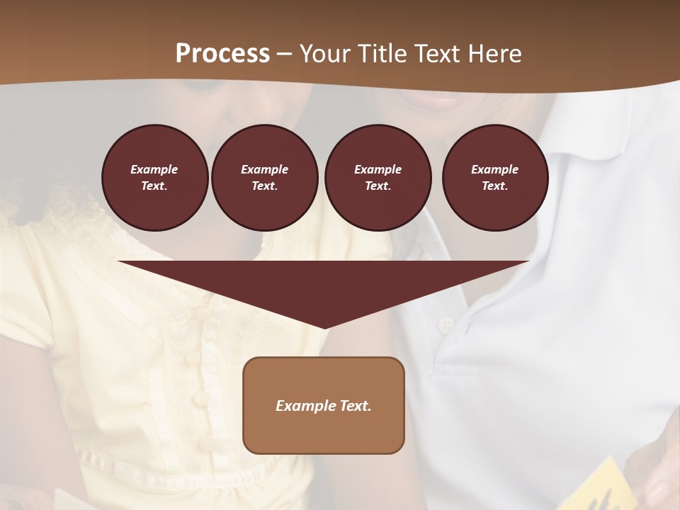 Grandmother And Granddaughter Reading And Smiling PowerPoint Template