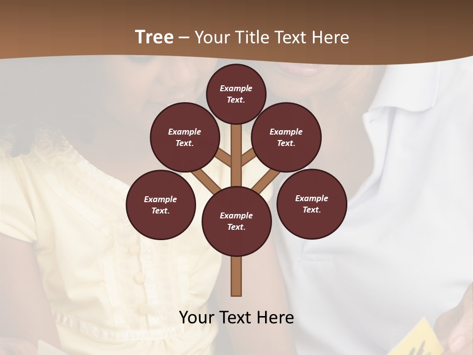 Grandmother And Granddaughter Reading And Smiling PowerPoint Template