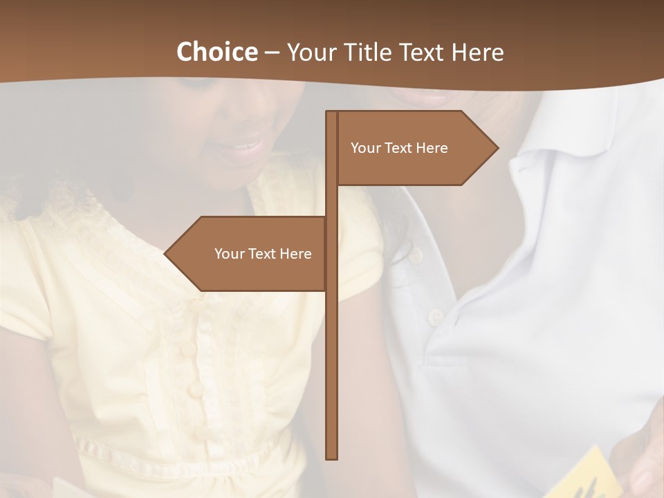 Grandmother And Granddaughter Reading And Smiling PowerPoint Template