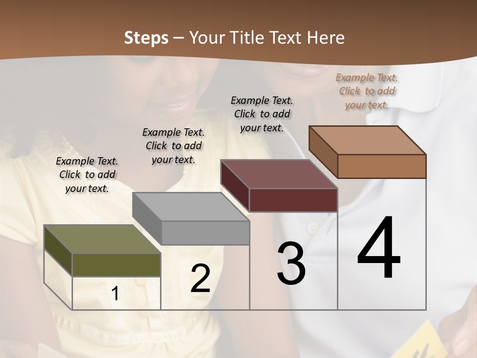 Grandmother And Granddaughter Reading And Smiling PowerPoint Template