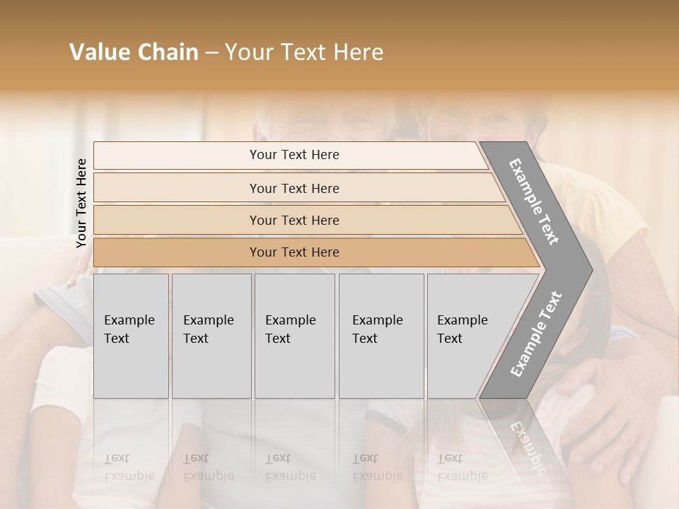 Grandparents Posing With Grandchildren PowerPoint Template